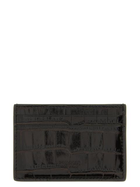TOM FORD Crocodile leather card holder