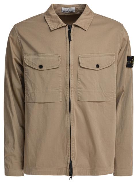 Stone Island Organic Cotton Satin Overshirt