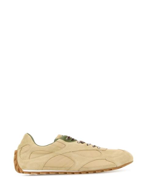 Bottega Veneta Bottega Veneta Men Beige Suede And Fabric Orbit Sneakers