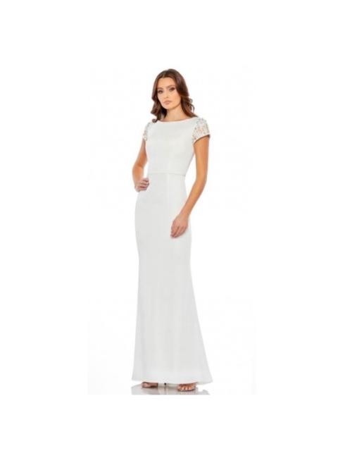 Other Designers NWT leena Mac Duggal 55718 White
Beaded Cap Sleeve Column
Dress Sz 8 $398