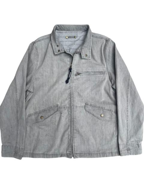 Other Designers Vintage - Micheloti Collarless Zip Jacket Snap Pockets