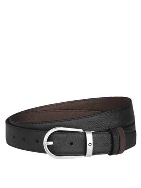 Montblanc Montblanc Sartorial Leather Horseshoe Buckle Reversible Belt