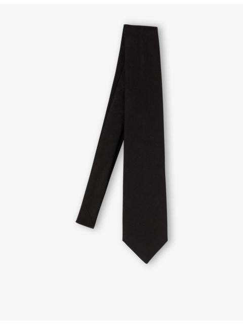 Sandro Oversized Jacquard-Pattern Silk Tie