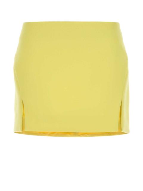 Givenchy Givenchy Women Yellow Stretch Crepe Mini Skirt