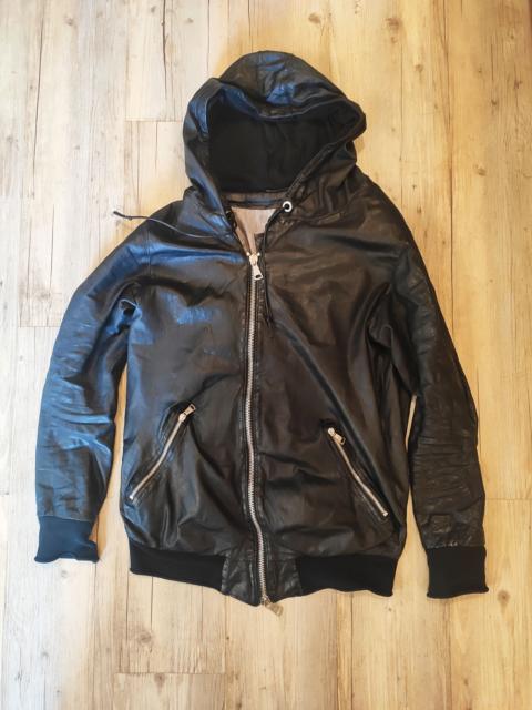 Other Designers Giorgio Brato - Washed leather hooded jacket.Like Rick Owens or Julius
