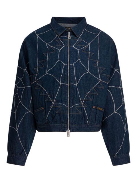 Kapital spiderweb-embroidered denim jacket