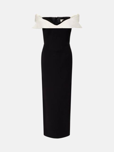 THE NEW ARRIVALS ILKYAZ OZEL Jacqueline off-shoulder midi dress
