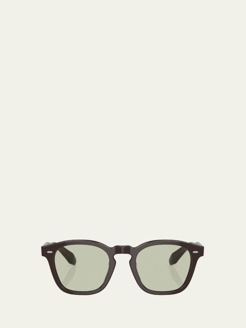 Oliver Peoples Keyhole Acetate Round Optical Glasses