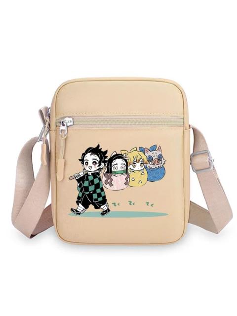 Other Designers Demon Slayer Kimetsu No Yaiba Shoulderbag Boys Cartoon Anime Figures Crossbody Bag Handbag