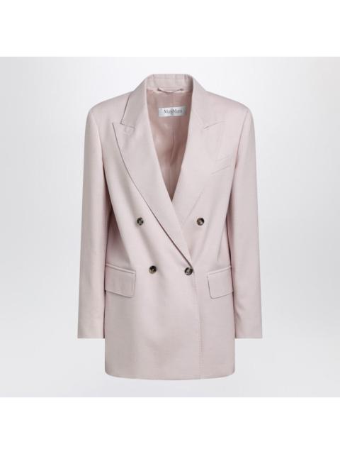 Max Mara Max Mara Dusty Beige Double-Breasted Wool-Blend Jacket Women