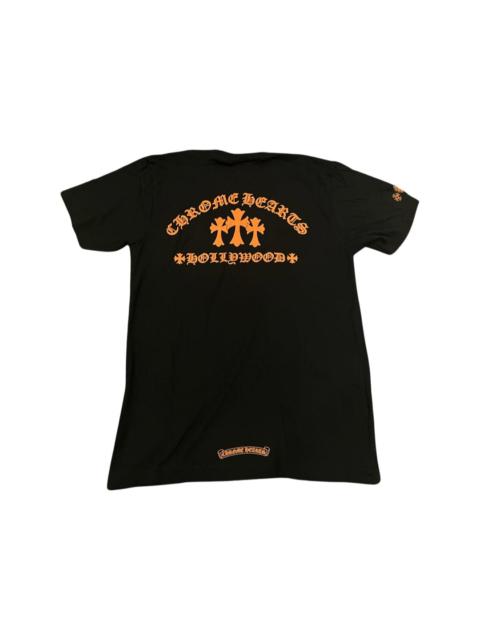 Chrome Hearts Orange triple cross Hollywood tee