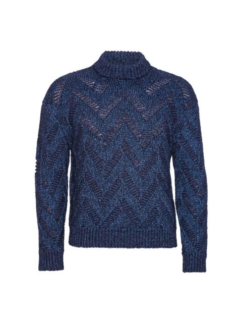 HENRIK VIBSKOV FLAT KNITTED CREWNECK - FLAT NAVY