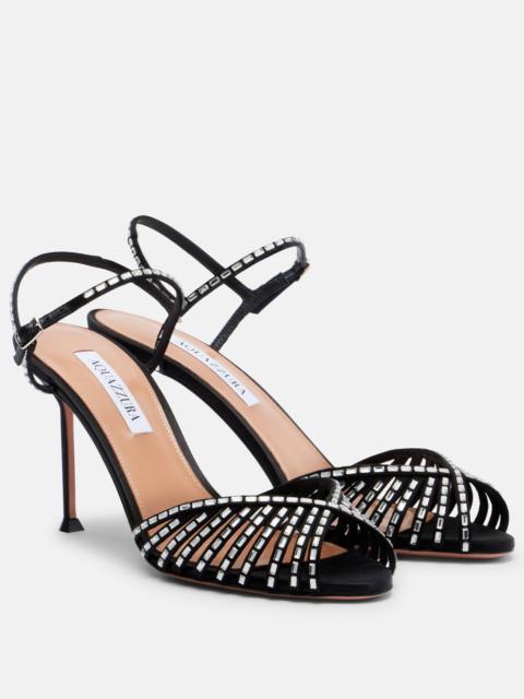 AQUAZZURA Hold Me 85 crystal-embellished sandals