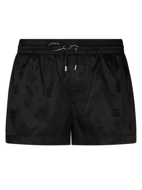 Dolce & Gabbana Short jacquard swim trunks with
