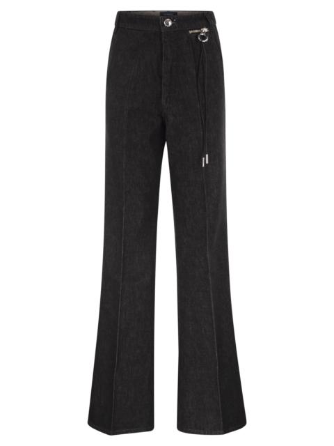 Sportmax Sportmax Women Spdmanico - Flared Cotton Denim Jeans With Signature Metal Details