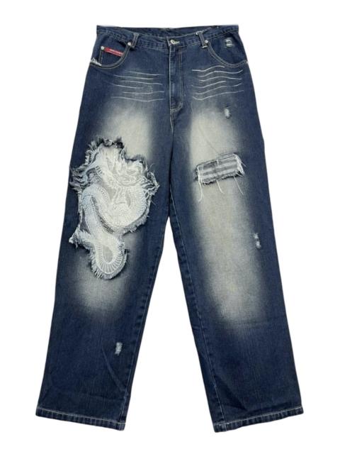 Other Designers Dogtown × JNCO × Pelle Pelle - 🔥Vtg DOGTOWN BLACK DRAGON Karakuri Baggy Hip Hop