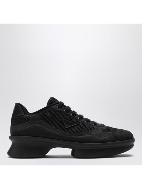 Prada Prada Black Fabric And Mesh Low-Top Sneakers Women