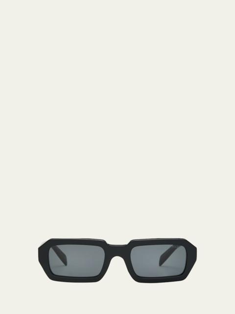 Prada Men's Acetate Rectangle Sunglasses