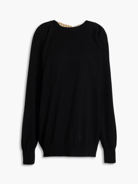 Moschino Chain-embellished wool sweater