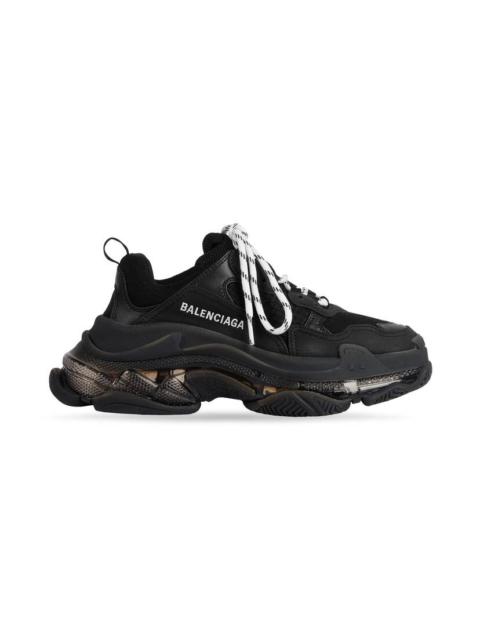 BALENCIAGA Women's Triple S Sneaker Clear Sole in Black