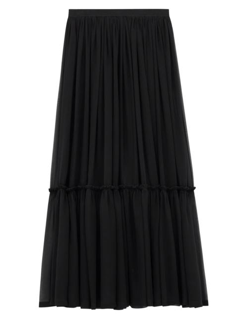 Saint Laurent Paris Women Gonna A Balze In Mussola Di Crêpe Di Seta