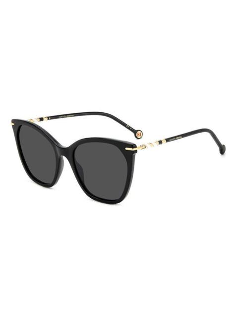 CAROLINA HERRERA Carolina Herrera Grey Butterfly Ladies Sunglasses HER 0091/S 0807/IR 56