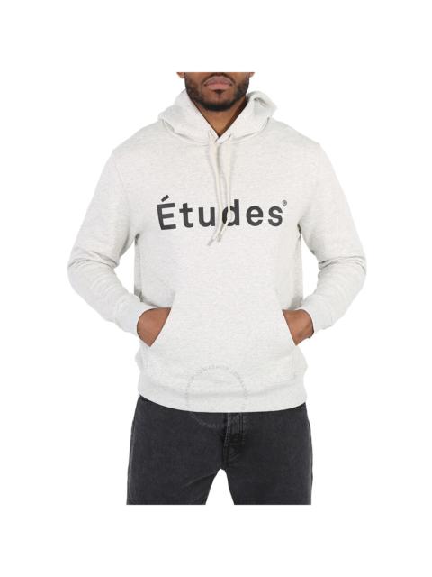 Étude Etudes Heather Grey Cotton Logo Print Hoodie