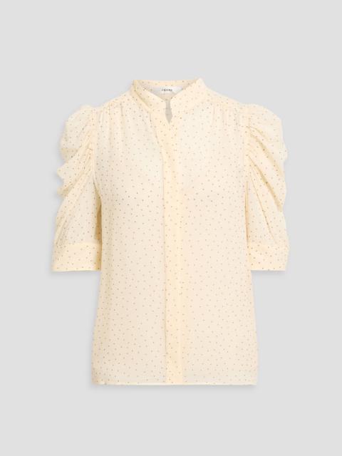 FRAME The Gillian polka-dot silk-chiffon top