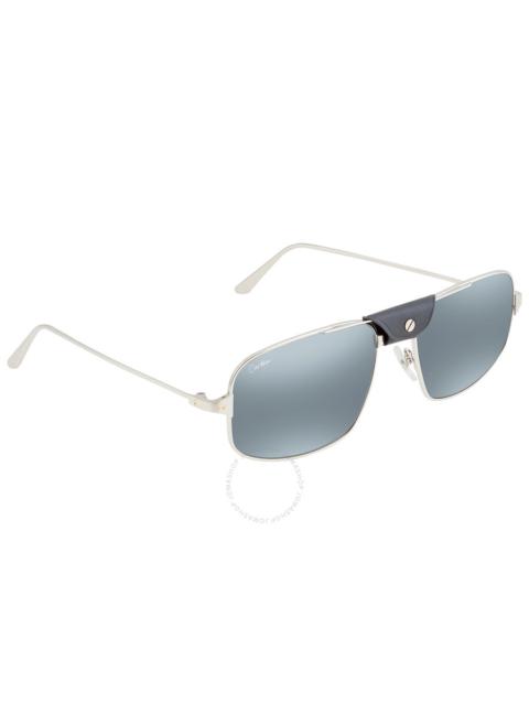 Cartier Santos de Cartier Blue Navigator Men's Sunglasses CT0193S 004 60