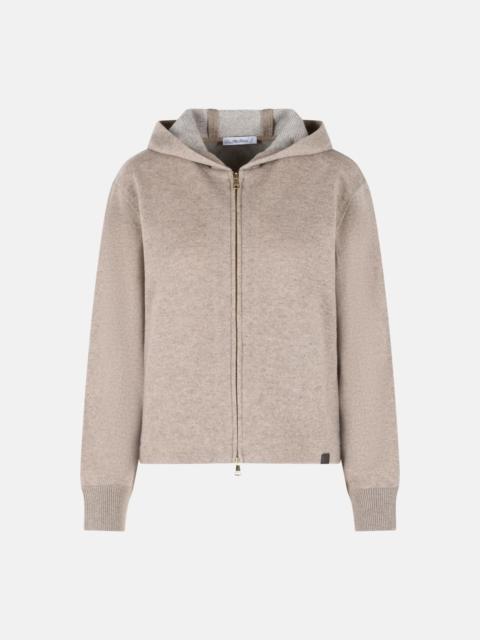Max Mara BEIGE CASHMERE AND VIRGIN WOOL SWEATSHIRT