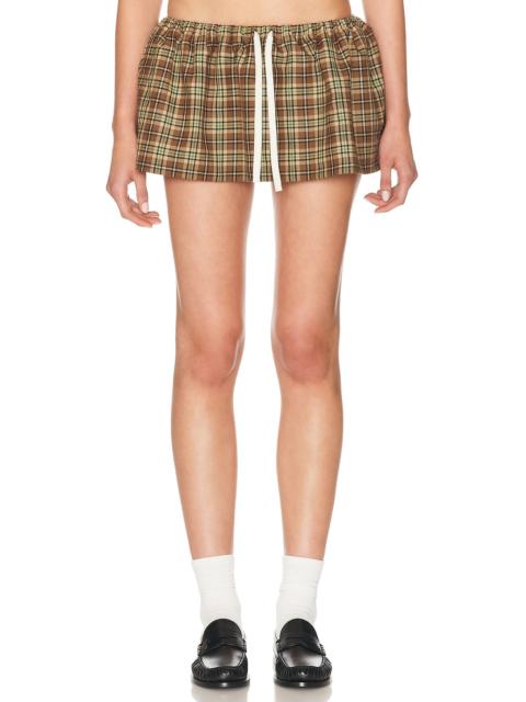 Miu Miu Drawstring Waist Mini Skirt
