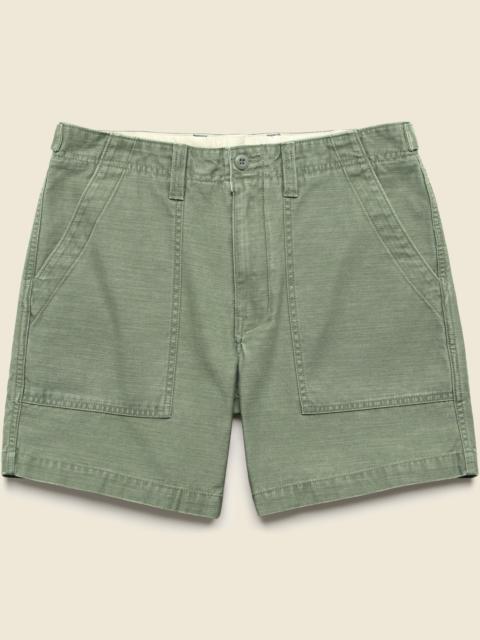 TAYLOR STITCH 7" Surplus Shorts - Olive Sateen