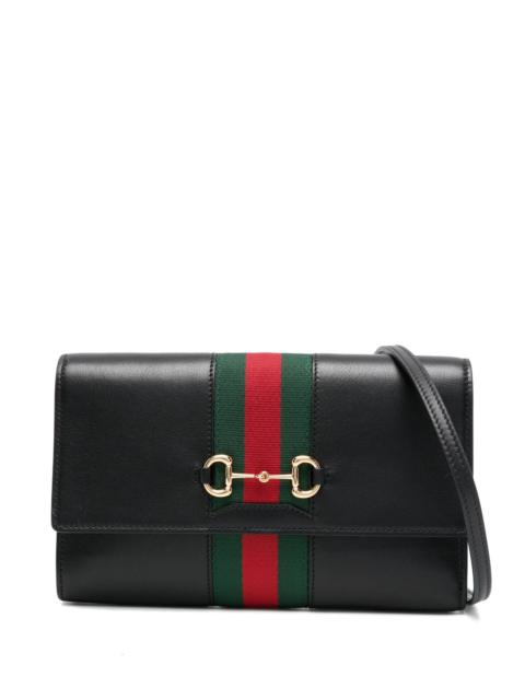 GUCCI Gucci Horsebit Striped Clutch Bag