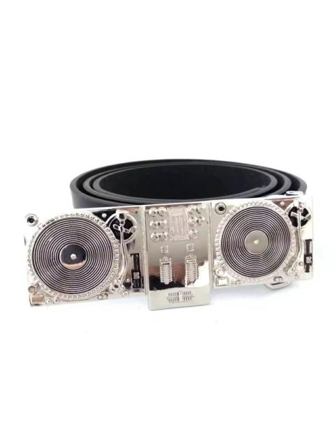 Other Designers Japanese Brand - 105 cm Retro DJ Turntable PU Leather Belt