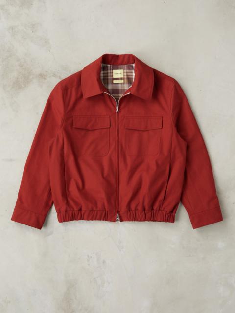 DE BONNE FACTURE Work Cotton Canvas Student Jacket - Brick