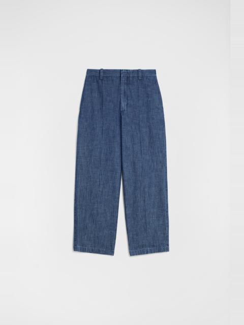 Jil Sander Cotton Chambray Tapered Trousers