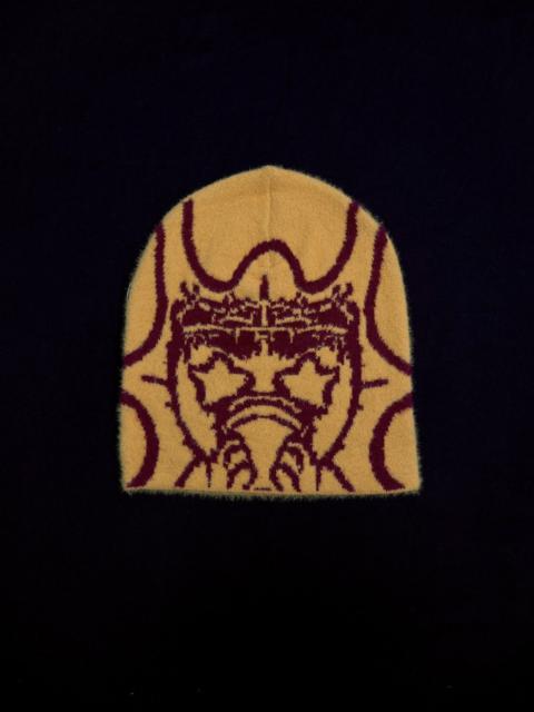 Rare - Chief Keef Glo Gang Graphic No Cuff Yellow Mohair Beanie Hat
