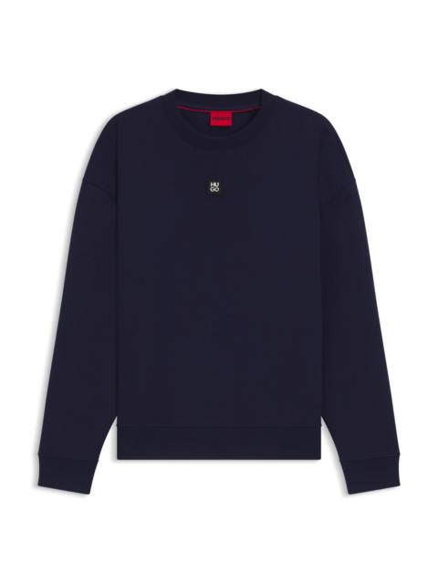 HUGO SWEATSHIRT WITH STACKED-LOGO BADGE