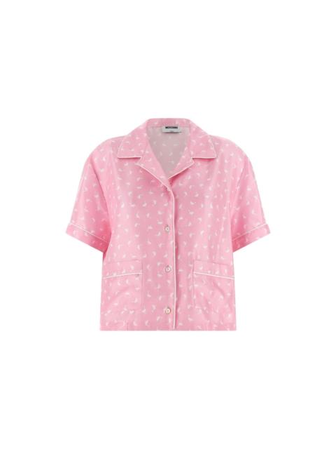 Moschino MOSCHINO Goose Pink Silk Shirt New & Authentic (Women's size