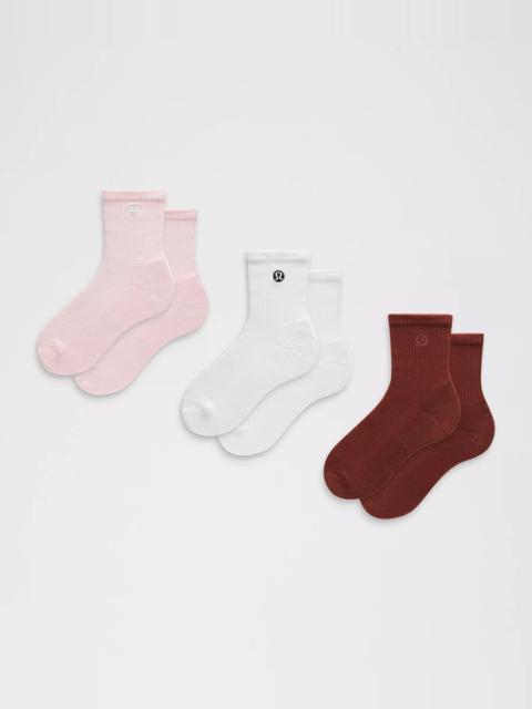 lululemon Unisex Daily Essential Quarter Socks *3 Pack