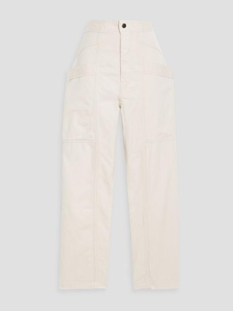Isabel Marant Étoile Pandore cropped cotton and linen-blend straight-leg pants