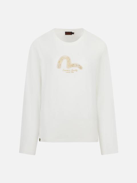 EVISU Seagull Foil Print with Studs Regular Fit T-shirt