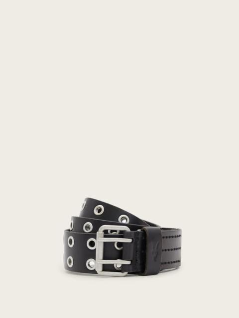 ALLSAINTS STURGE LEATHER EYELET BELT