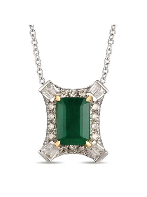 Other Designers Le Vian Ladies Costa Smeralda Emeralds Necklaces set in 14K Two Tone Gold