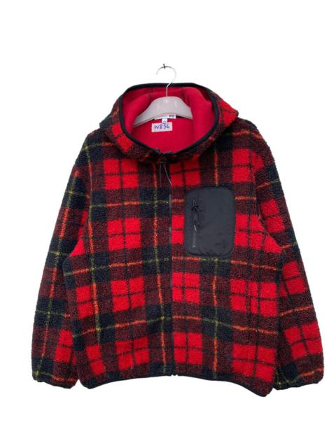 J.W. Anderson X Uniqlo Checkered Deep Pile Hooded Jacket