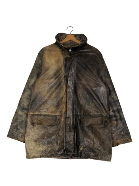 Other Designers 🔥VINTAGE GENUINE LEATHER BIKER JACKET BOGARD ISSEY MIYAKE
