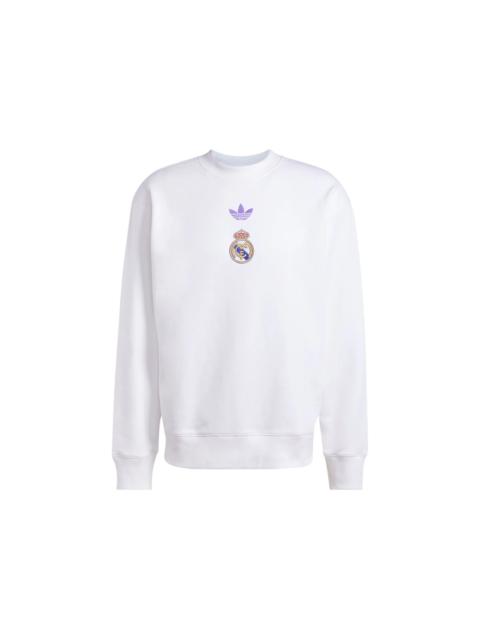 adidas adidas Real Madrid Lfstlr Crew Sweatshirt White