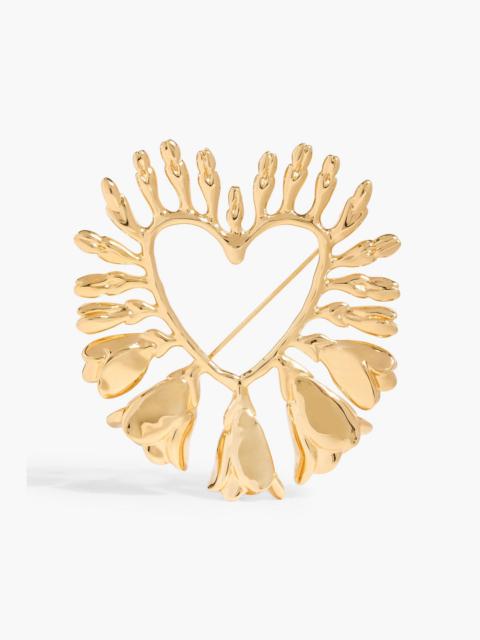 Oscar de la Renta Gold-tone brooch