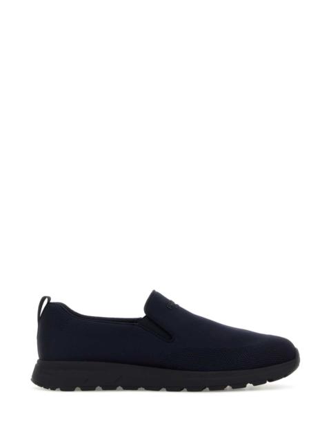 Prada Prada Men Dark Blue Jersey Slip Ons