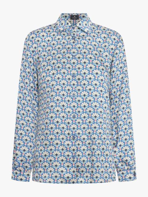Etro L/S GEOMETRIC FLORAL SHIRT | BLUE/MULTI